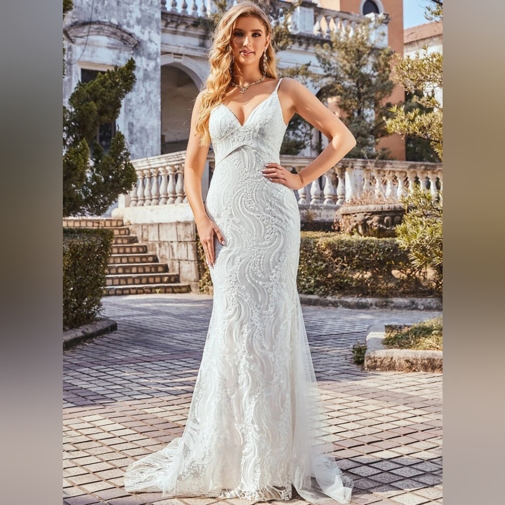 NEW Ever❤️Pretty Sexy Empire Spaghetti Strap V-Neck Lace Fitted Bodycon& A-Line